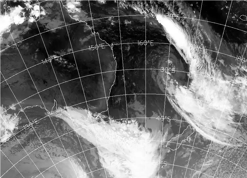 satellite chart for Tuesday, March 10th, 2026 at 9:00 PM