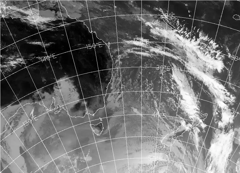 satellite chart for Saturday, May 9th, 2026 at 3:00 AM