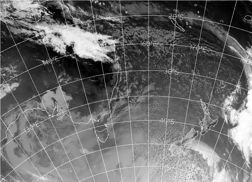 satellite chart for Sunday, May 10th, 2026 at 12:00 AM