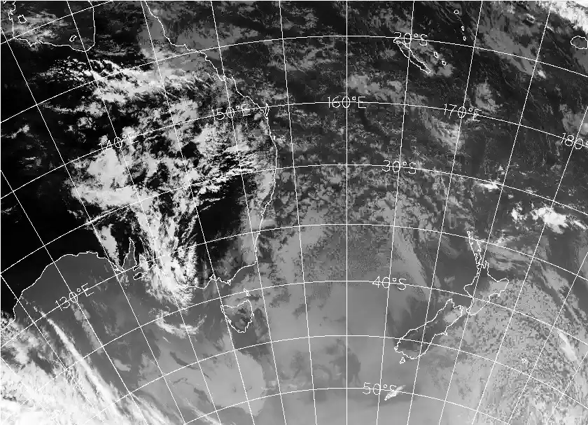 satellite chart for Wednesday, May 13th, 2026 at 3:00 AM