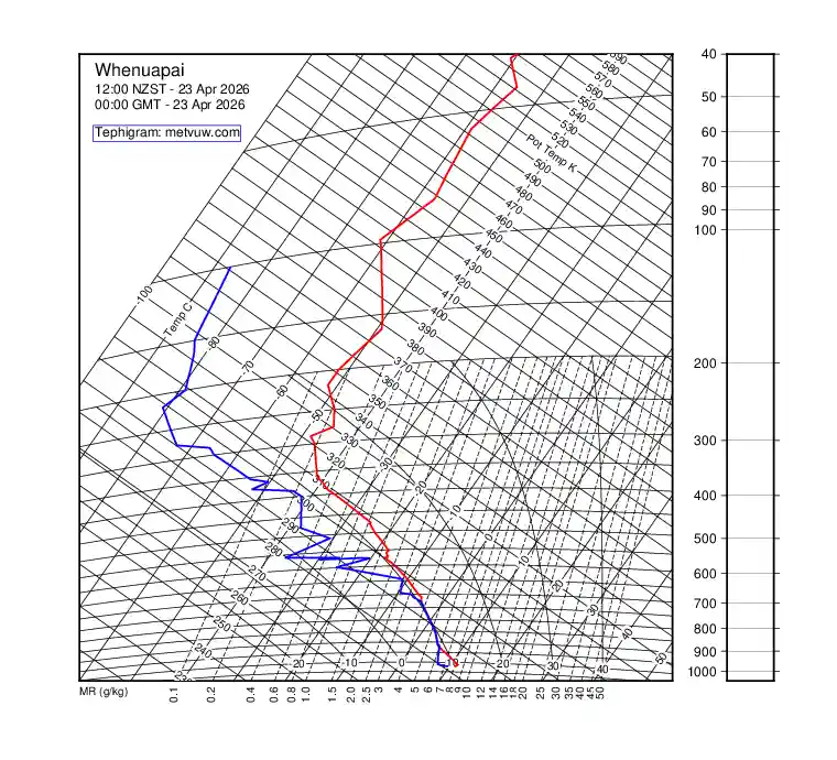 upper air chart for Thursday, April 23rd, 2026 at 12:00 AM
